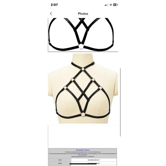 Set of 3 Elastic Strap Chest Straps Bondage One-Size - Picture 4 of 7
